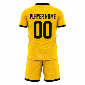 ชุดฟุตบอลโพลีเอสเตอร์ 100% เสื้อฟุตบอลสั่งทำพิเศษ ระบายอากาศได้ดี เสื้อเจอร์ซีย์แบบยูนิเซ็กซ์ เทคนิคการพิมพ์แบบซับลิเมชั่น เสื้อยืดสไตล์โลโก้แบบคอกลม - Product Image 2