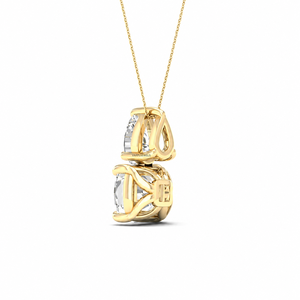Vaayu Jewels Pear Cut & <b>Cushion</b> Cut In Yellow Gold Classic Style IGI Certified For Women's Engagement - Product Image 3