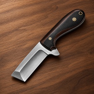 Couteau de boucher en acier au carbone, fait main, robuste, lame en acier au carbone, prise en main confortable, construction solide, pour l'extérieur - Product Image 6