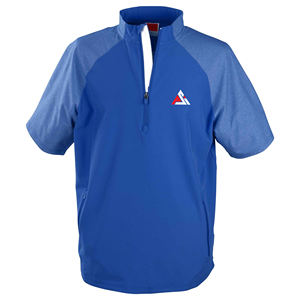 Chaqueta deportiva de manga corta para calentamiento, personalizada para béisbol, con cremallera 1/4, de secado rápido, para hombre, para equipos de adultos - Product Image 3