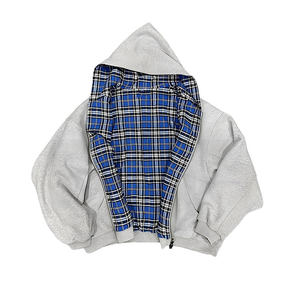 Sudadera con Capucha Retro para Hombre, Estilo Holgado, con Estampado a Cuadros, Felpa Gruesa, Tie-Dye, 100% Algodón, para Ropa Urbana - Product Image 2