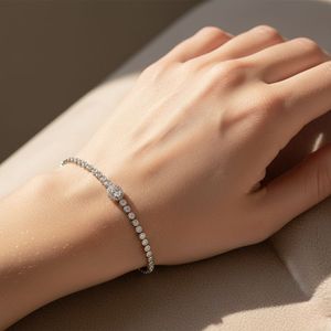 Pulsera de tenis de lujo con diamantes ovalados de 3.00 CT de formas mixtas, certificada por IGI, oro, diamantes cultivados en laboratorio, color E-F, VVS2, corte múltiple, joyería para mujer - Product Image 5