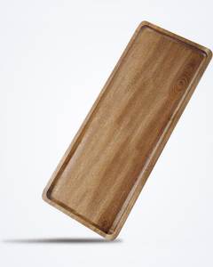 Handmade mango wood rectangular <b>tray</b> for serving <b>snacks</b> drinks tea coffee durable kitchen dining accessory stylish home decor - Product Image 4