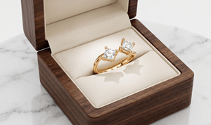 Anillo de Diamantes Corte Princesa para Mujer, Estilo Clásico de Compromiso, Diamantes Cultivados en Laboratorio - Product Image 6