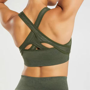 Soutien-gorge de sport haute performance et haute maintien pour femme, léger, extensible dans quatre directions, écologique, pour le fitness et le yoga, grandes tailles - Product Image 2