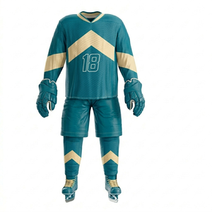 Uniformes de Hockey sobre Hielo con Logotipo Personalizado Más Populares, Ropa Deportiva para Equipos Adultos, Color Personalizado al por Mayor, Transpirable, de Secado Rápido, en Poliéster - Product Image 1