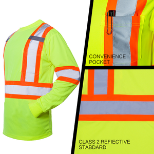 Chaleco de Seguridad Reflectante de Alta Visibilidad, Malla Fluorescente de Poliéster de Secado Rápido, Unisex, Ropa de Trabajo Sublimada, Detección de Agujas - Product Image 5