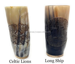 Vaso de Beber de Cuerno de Búfalo Vikingo Premium, Copa de Cuerno Natural - Product Image 4