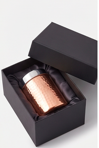 Copper Hammered Food Container With Stainless Steel Lid Round Spice <b>Storage</b> <b>Box</b> Minimalist Design Keep Fresh 1 Layer For Home - Product Image 6