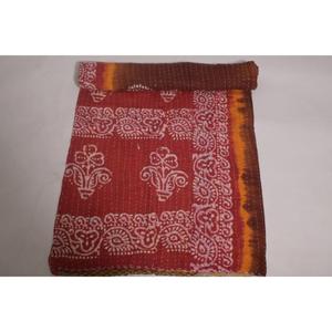 Colcha Kantha Gudri Hecha a Mano en India, Reversible, de Algodón, Estilo Vintage, para Sofá y Cama - Product Image 4