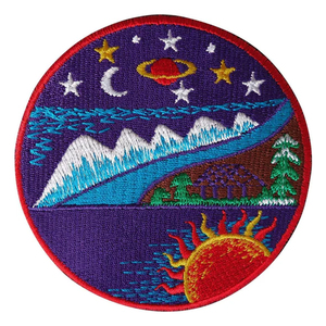 Latest Design Twill Fabric Embroidery <b>Patches</b> For Clothing Top Trending High Quality <b>Sew</b>-<b>on</b> Embroidered <b>Patches</b> - Product Image 1