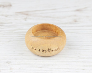 Modern Minimalist Handmade Mango Wood T-Light Holder Geometric Design Decorative <b>Candle</b> <b>Stand</b> for Religious Activities Christmas - Product Image 5