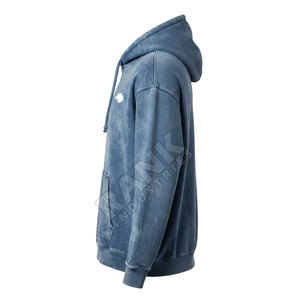Nouveaux arrivages : sweats à capuche pour hommes en coton mélangé, lavage acide, logo personnalisé de haute qualité, faible MOQ. - Product Image 3