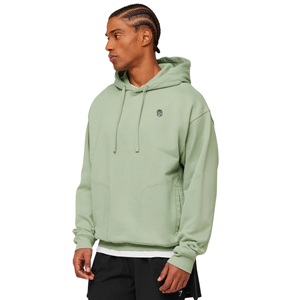 Sudadera con Capucha Extra Grande para Hombre, Color Verde Grisáceo, Felpa Gruesa, Corte Holgado, Estilo Casual Urbano - Product Image 3