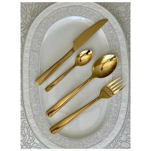 Juego de Cubiertos de Lujo de Acero Inoxidable de 4 Piezas con Acabado Dorado PVD para Bodas y Eventos, Decoración de Mesa de Comedor - Product Image 3