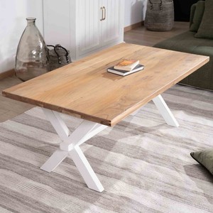 Vandana Silver Structure, estructura rectangular de acacia y pie blanco, estilo campestre Trégastel - Product Image 6