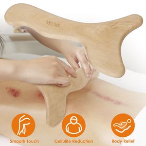 Herramienta de Masaje de Madera para Terapia, Paleta de Drenaje Linfático, Kit de Herramientas de Raspado de Madera para Relajación y Bienestar - Product Image 1