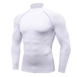 <b>Men</b> Full Sleeve Rash Guard Black Quick Dry Spandex Polyester <b>Compression</b> <b>Shirt</b> for MMA BJJ Martial Arts Wear - Product Image 2