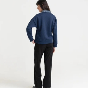 Camisetas de mezclilla para hombre y mujer, OEM, estilo casual, transpirables, 100% algodón, con botones, logotipo personalizado, 360g, para todas las estaciones - Product Image 2