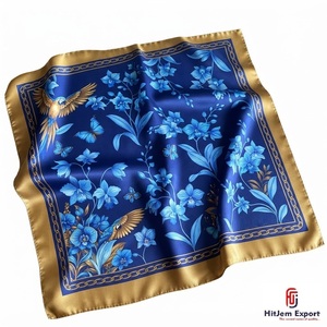 Pañuelo de Seda de Lujo con Estampado Personalizado de Alta Calidad, Pañuelo Cuadrado Ligero para Mujer, Fabricante OEM ODM Malta - Product Image 4