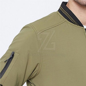 Casual Winter Stand Collar Bomber <b>Jacket</b> with Front Logo Quick Dry & Breathable 100% Polyester Fabric for Daily & Outdoor Use - Product Image 3