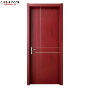 Durable Eco-Friendly PVC Film Slab <b>Door</b> Waterproof Interior Wooden Composite WPC Front <b>Doors</b> Home Office School Bedroom Villa - Product Image 1