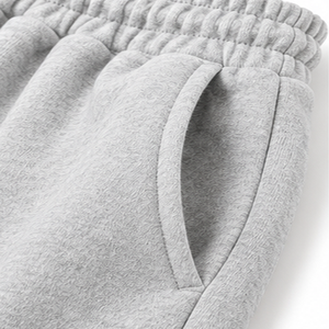Custom Ash Grey Fleece Wide Leg <b>Trousers</b> Oversized <b>Baggy</b> Fit Elastic Drawstring Waist Loose Casual Sweatpants Wholesale <b>Trouser</b> - Product Image 5