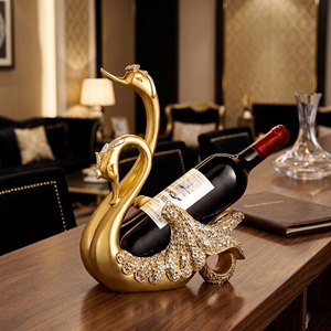 Porte-bouteilles à vin moderne en métal, décoration de table élégante pour bar - Product Image 1