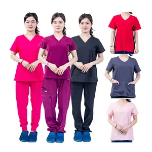 Scrubs Uniforms Sets Verpleging Medisch Modieus Aangepast Ontwerp Voor Vrouwen En Mannen Door Sao Mai Uniform Fabriek Oem/Odm Gratis Monster