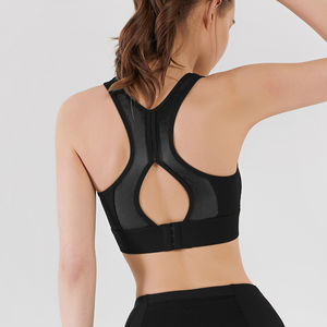 Soutien-gorge de sport pour femme à double bretelle, maintien élevé, confortable, couleur nude - Product Image 6