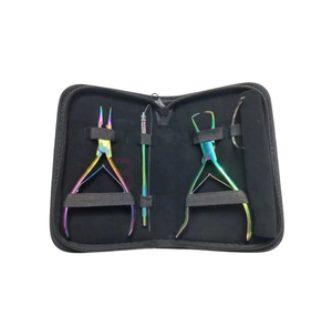 Nouvel ensemble d'outils pour extensions de cheveux en métal, kit de pinces pour enlever les micro-perles, aiguilles à crochets pour tirer les cheveux, pour usage commercial MAGMA BEAUTY - Product Image 1