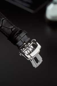นาฬิกาข้อมืออัตโนมัติ Alexander Ferros รุ่น 6122S-01 สายหนังแซฟไฟร์ หน้าปัดแบบถัง หนังแท้ กันน้ำ สำหรับผู้ชาย - Product Image 3