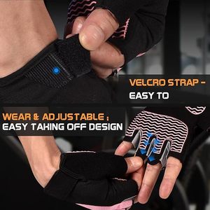 Gants de sport unisexes mi-doigts en polyester respirant pour la musculation, le fitness, l'exercice et le cyclisme - Product Image 4