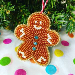 Modern Handmade Embroidery Beaded Bell <b>Christmas</b> Ornament For Festive DIY Decor Artisan Holiday Luxury <b>Christmas</b> Hanging Decor - Product Image 3