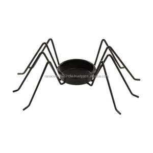 Unique Spider Design Black Metal Handmade Eco-friendly <b>Candle</b> <b>Holder</b> Tealight Stand Home Halloween Christmas Party Decoration - Product Image 1