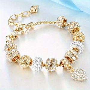 Braccialetto Fai-da-Te Multi-Elemento in Acciaio Inossidabile e Lega di Rame con Strass, Accessorio di Moda - Product Image 1