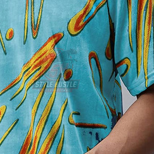 Camiseta de hombre de diseño moderno, de secado rápido, 100% algodón, estampada, de corte holgado y cómodo, talla grande. - Product Image 5