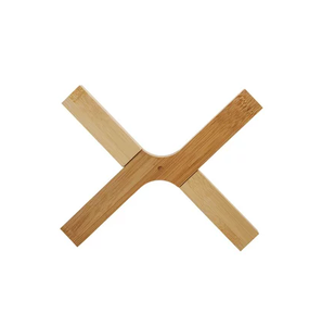 Sous-verres en bois pour théière/bouilloire, sous-verres en bois en forme de croix, antidérapants, décoratifs pour table, support pour plats chauds - Product Image 2
