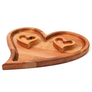 Plato de Madera de Alta Calidad con Acabado Liso, Plato Resistente para Servir Alimentos, para Cocina Moderna, Comedor y Uso Decorativo - Product Image 1