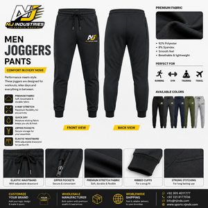 Pantalon de jogging sportif pour homme, blanc et bleu, imprimé par sublimation, taille élastique avec cordon de serrage, logo Move Higher sur la jambe droite, respirant - Product Image 6