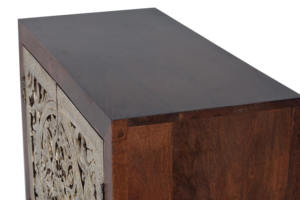 ตู้เก็บของห้องนั่งเล่นสไตล์คันทรีอเมริกัน ทำจากไม้เนื้อแข็งแกะสลักด้วยมือ ตู้ไซด์บอร์ดสไตล์ลอฟท์อุตสาหกรรม เฟอร์นิเจอร์ตกแต่งบ้าน - Product Image 5