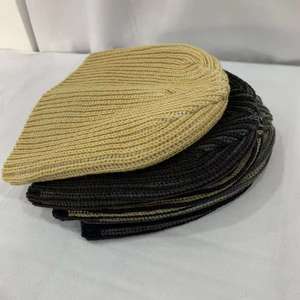 Gorro de punto cálido de invierno con logo personalizado al por mayor, unisex, de acrílico, con puño, estilo slouchy, gorro tipo beanie. - Product Image 4