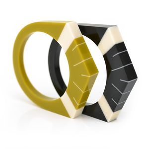 Artistic Resin Sculpture Bracelet Irregular Shape Multicolor Inlay <b>Casting</b> Fashion Jewelry Accessory - Product Image 1