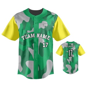 Venta al por mayor 100% poliéster bordado Logotipo de impresión deportes béisbol desgaste uniforme chaquetas mujeres hombres béisbol jerseys camisas de vestir - Product Image 5
