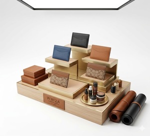 Wriza Ultra Thin Genuine Leather Waterproof <b>RFID</b> <b>Blocking</b> Cardholder Linen Lining Open Closure Short Customizable Fashion <b>Wallet</b> - Product Image 4