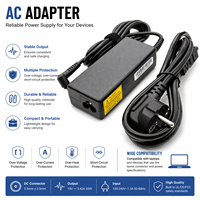 Adaptateur secteur universel pour ordinateur portable Chargeur d'ordinateur portable en ligne 65W 19V 3.42A Portable pour Toshiba Acer ASUS Liteon Alimentation pour ordinateur portable