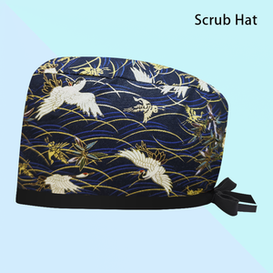 Men's Women's Woven Cotton <b>Scrub</b> Adjustable Surgery Chef Cap Dustproof Working Wear Sweatban - Product Image 4