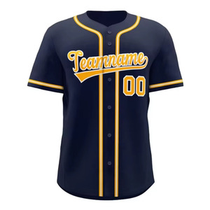 Heat-Transfer Printed Adult Baseball Jersey Custom Sublimation Sports Team Uniform Breathable Quick Dry Button Down Shirt - Product Image 5