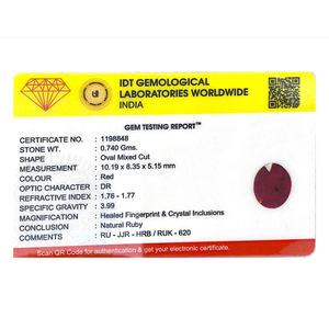 3.7 Carat Natural Ruby Loose Gemstone Oval Cut Faceted for Fine Jewelry - Product Image 4