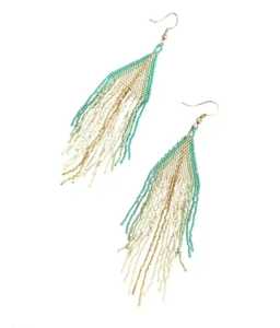 Pendientes colgantes de cuentas Miyuki rojas y negras de alta calidad, hechos a mano, con cuentas de vidrio bohemias, regalo moderno, joyería de playa. - Product Image 5